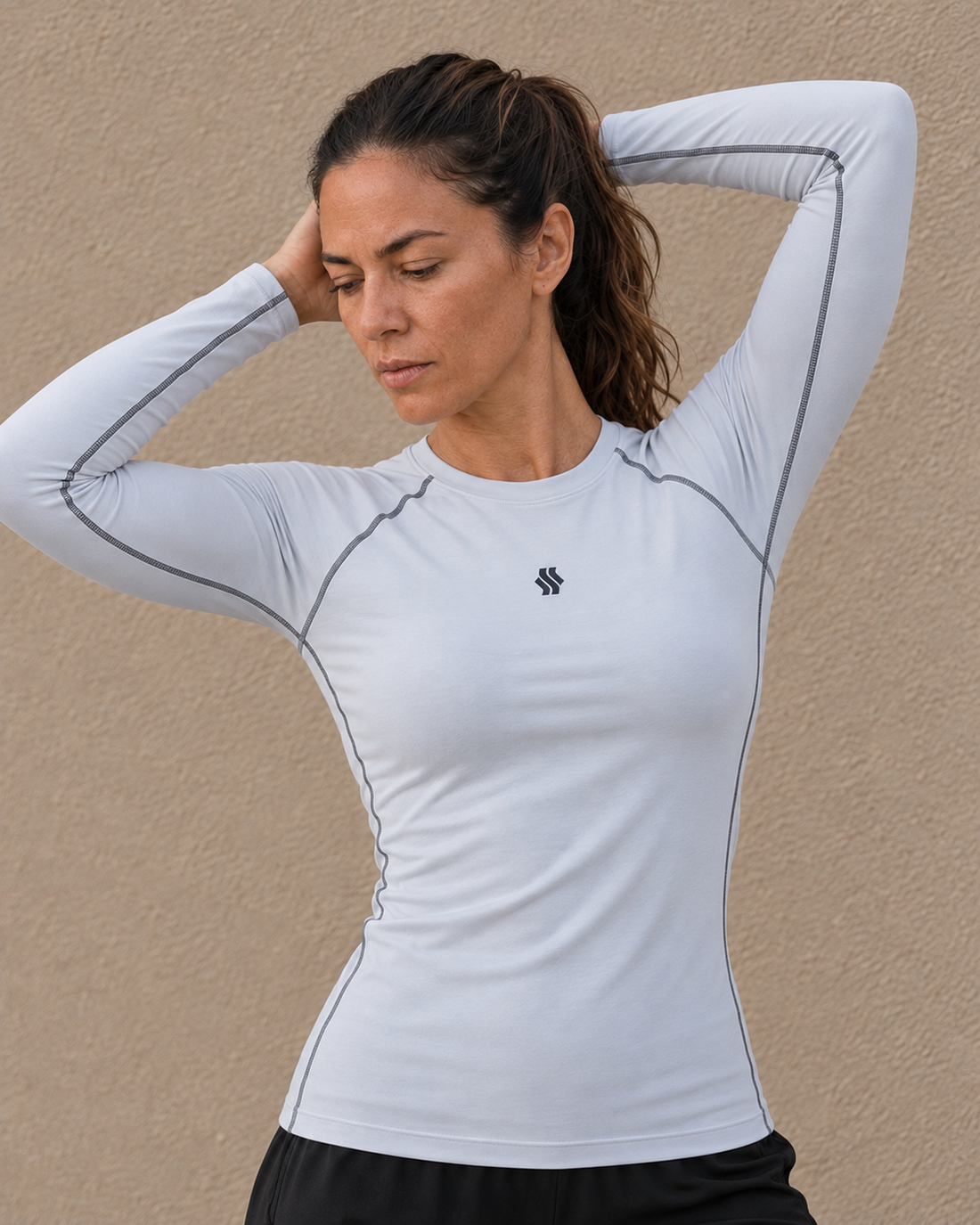 THE IQONE Sport Longsleeve Damski Nimbus Cloud — damski longsleeve termoregulacyjny, zdjęcie 1