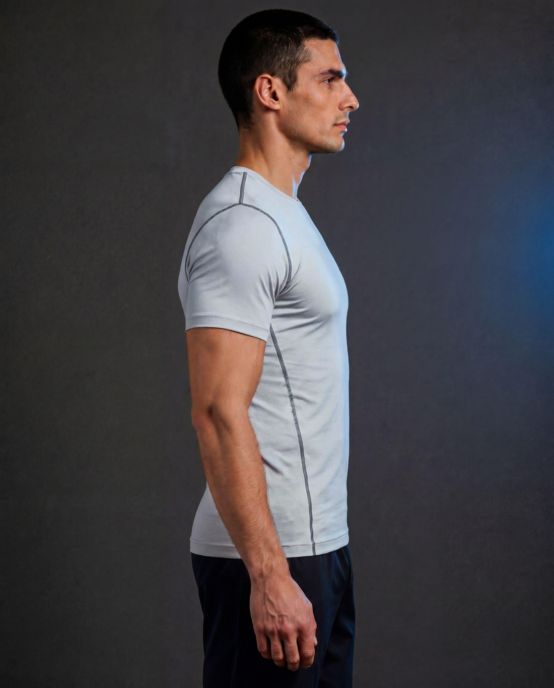 THE IQONE Sport Tee Męska Nimbus Cloud — męska koszulka termoregulacyjna, zdjęcie 1
